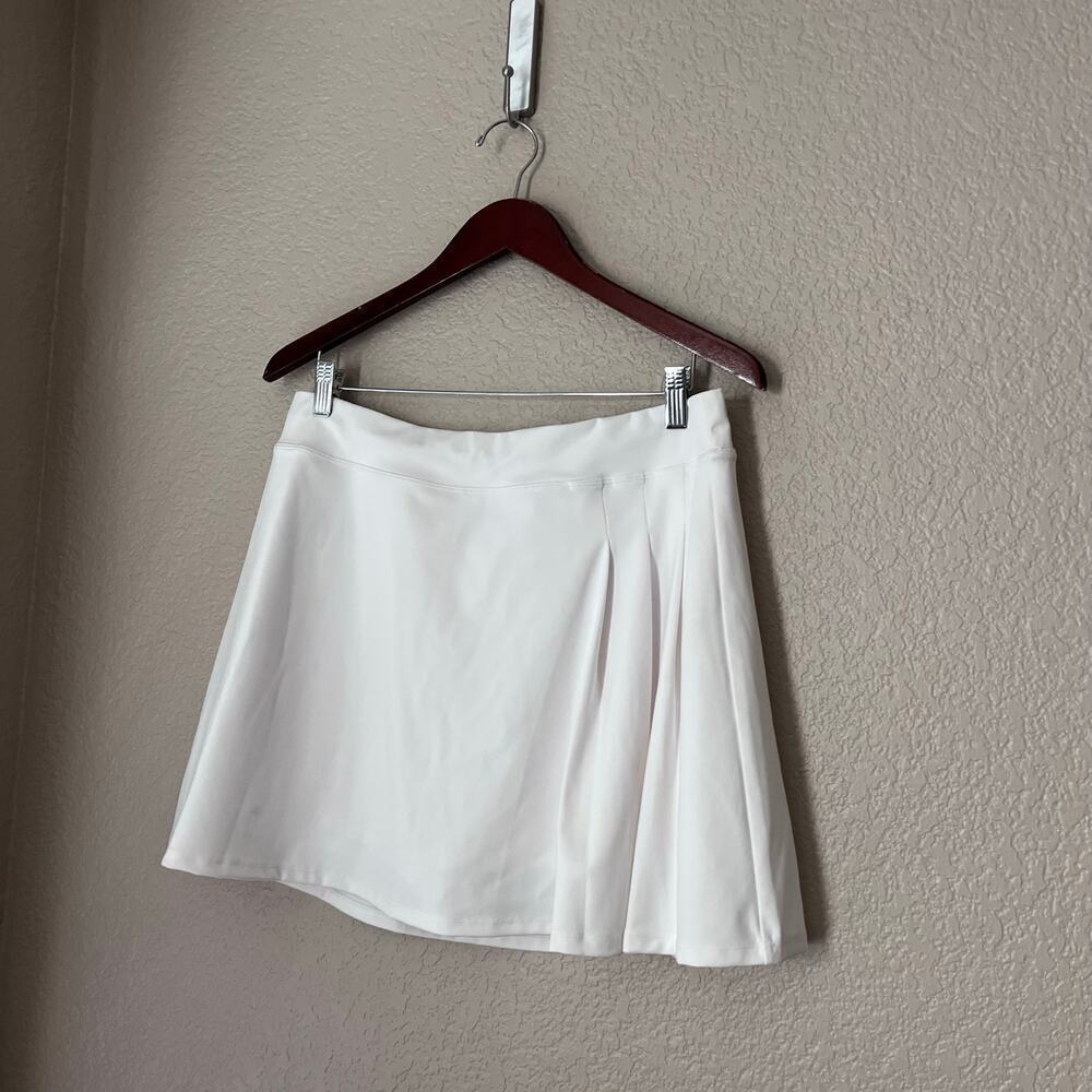 Boston Proper Tennis Skirt Skort White Pleated Built In Shorts Large - Picture 4 of 7